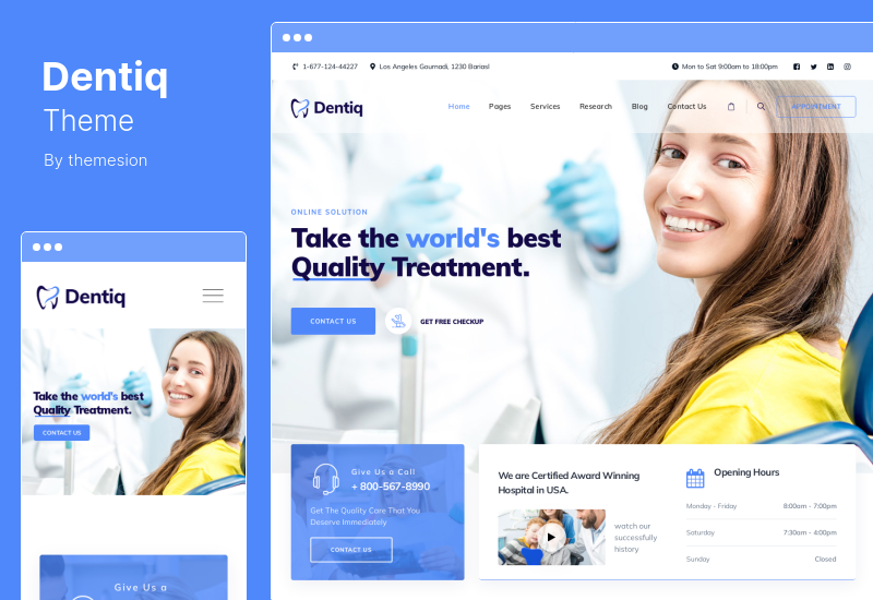 Dentiq Theme - Dental & Medical WordPress Theme
