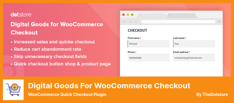 Digital Goods for WooCommerce Checkout Plugin - WooCommerce Quick Checkout Plugin
