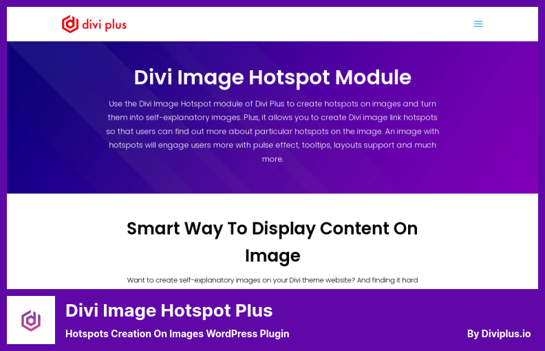 Divi Image Hotspot plus Plugin - hotspots Creation on images WordPress Plugin