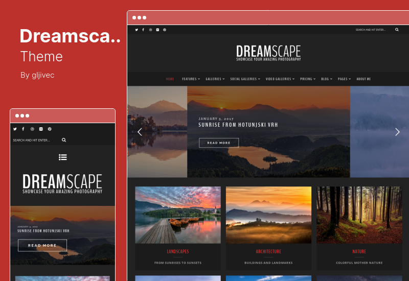 Dreamscape Theme - A Responsive Photography Blog WordPress Theme
