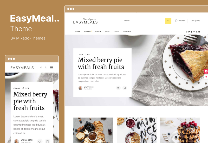 EasyMeals Theme - Food Blog WordPress Theme