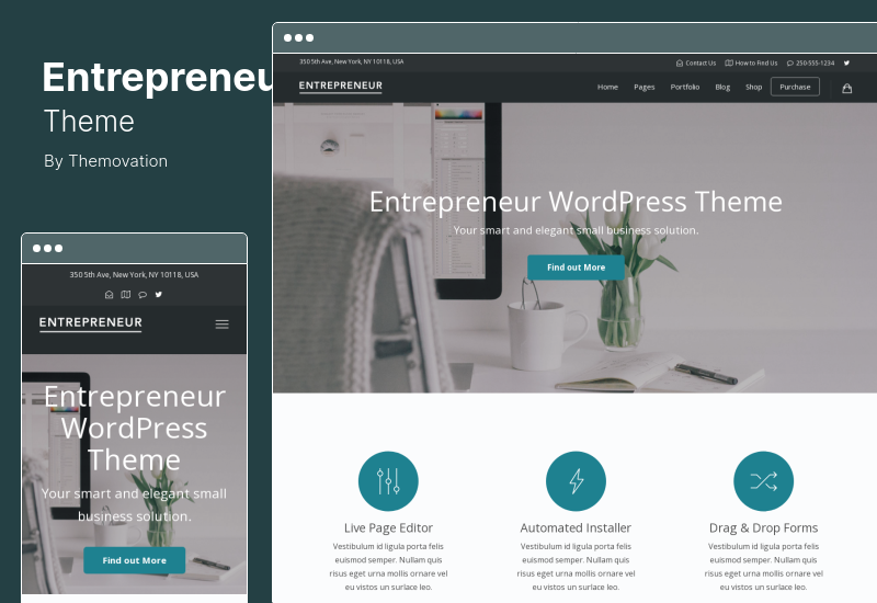 Entrepreneur Theme - Booking for Small Businesses WordPress Theme