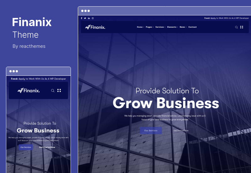 Finanix Theme - Business Consulting WordPress Theme