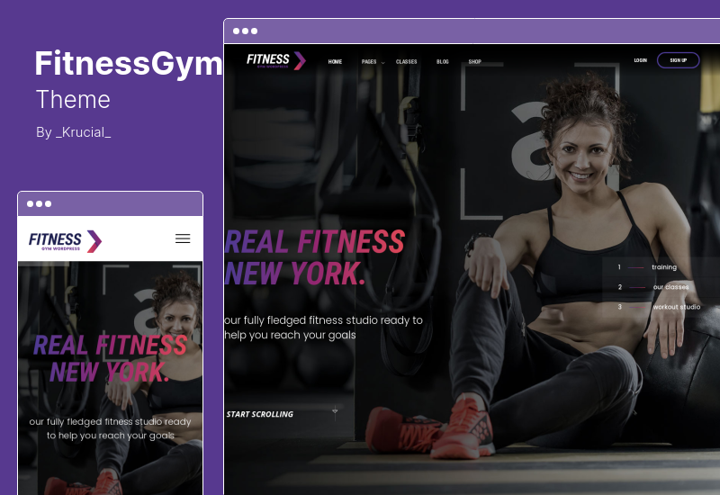 FitnessGym Theme - Personal Trainer  Health WordPress Theme