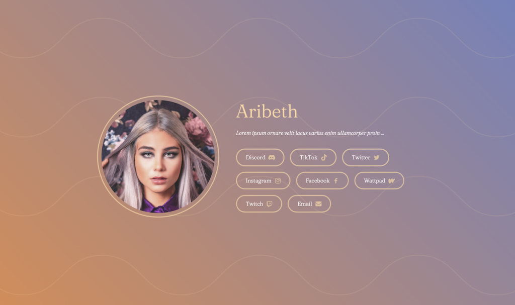 Fullscreen profile card template