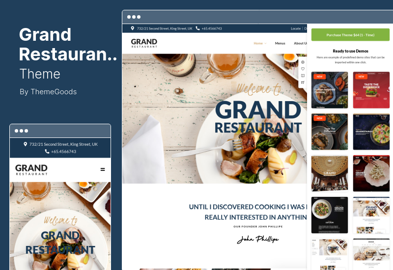 Grand Restaurant Theme - Grand Restaurant WordPress Theme