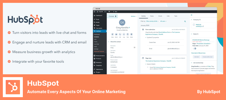 HubSpot Plugin - Automate Every Aspects of Your Online Marketing