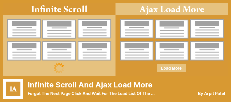 Infinite Scroll and Ajax Load More Plugin - Forgot The Next Page Click and Wait for The Load List of The Posts