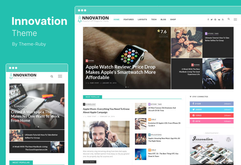 Innovation Theme - Multi-Concept News, Magazine & Blog WordPress Theme