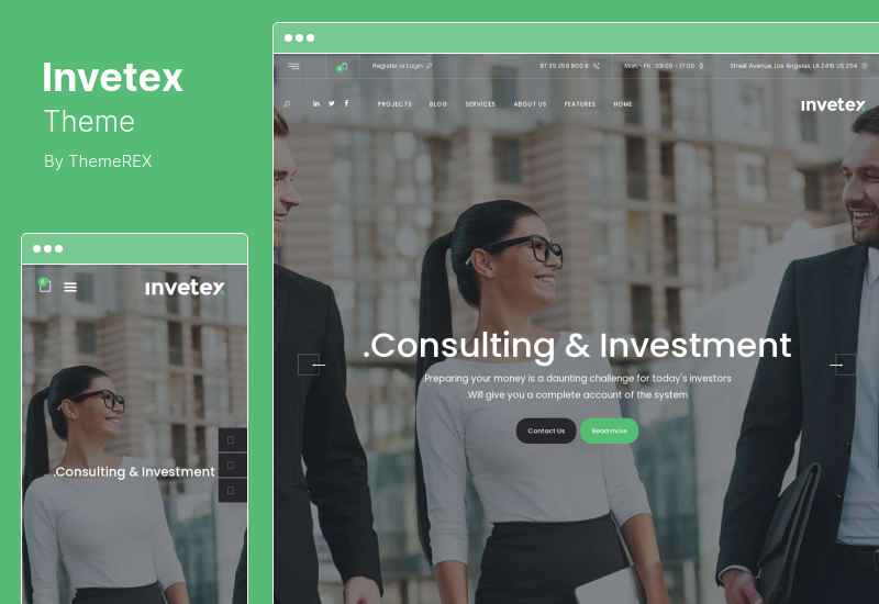 Invetex Theme - Business Consulting & Investments WordPress Theme
