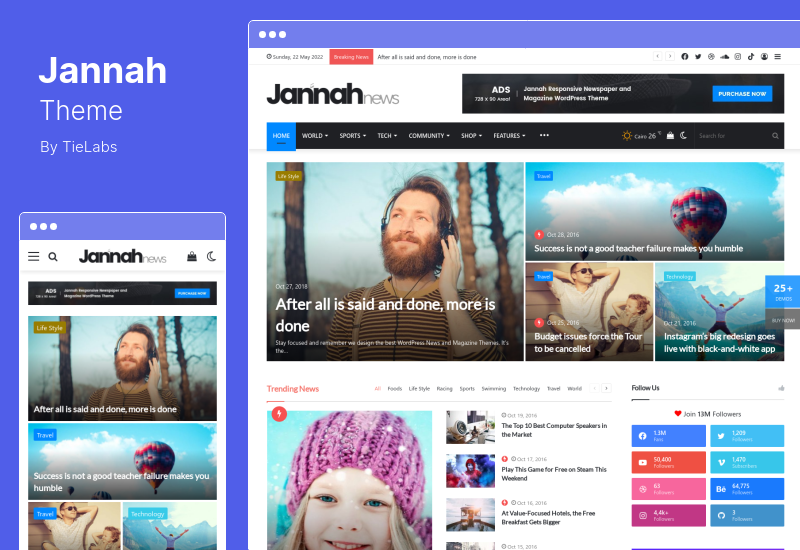 Jannah Theme - Newspaper Magazine News BuddyPress AMP WordPress Theme