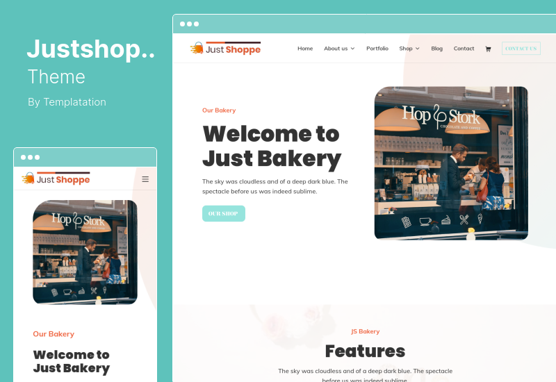 Justshoppe Theme - Elementor Cake, Bakery & Food WordPress Theme