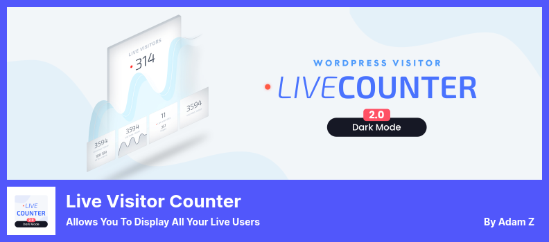 Live Visitor Counter Plugin - Allows You to Display All Your Live Users