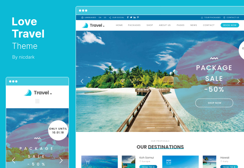 Love Travel Theme - Creative Travel Agency WordPress Theme