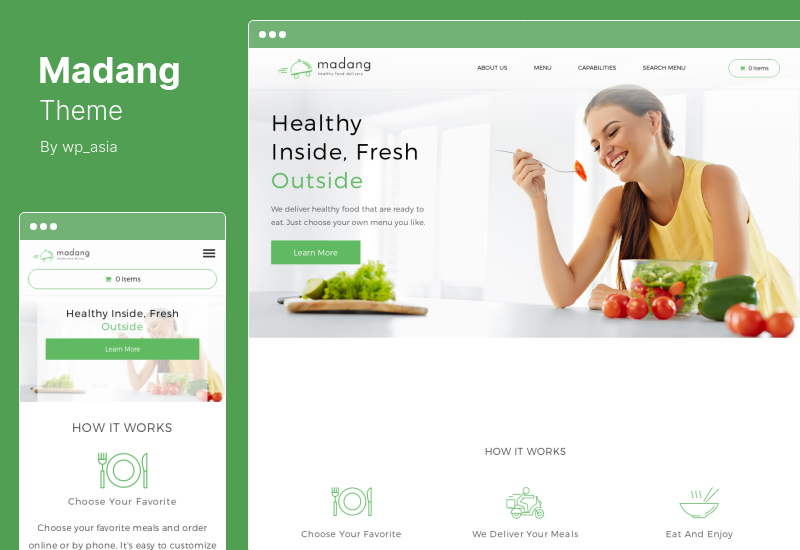 Madang Theme - Healthy Food Delivery Nutrition WordPress Theme