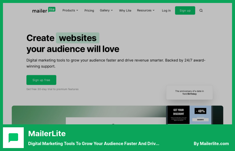 MailerLite Plugin - Digital Marketing Tools to Grow Your Audience Faster and Drive Revenue Smarter
