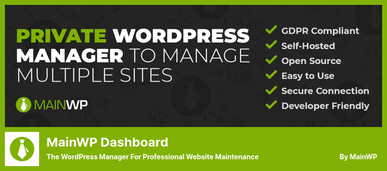 MainWP Dashboard Plugin - The WordPress Manager for Professional Website Maintenance