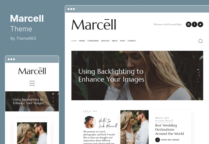Marcell Theme - Multi-Concept Personal Blog  Magazine WordPress Theme