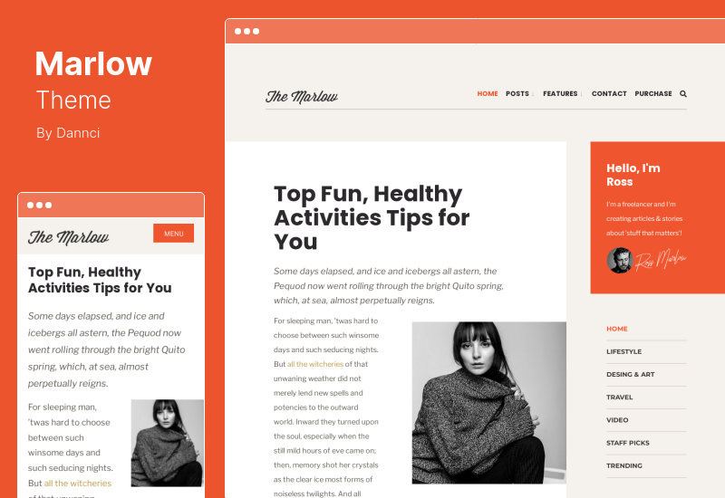 Marlow Theme - Distinctive, Typography First Blog WordPress Theme