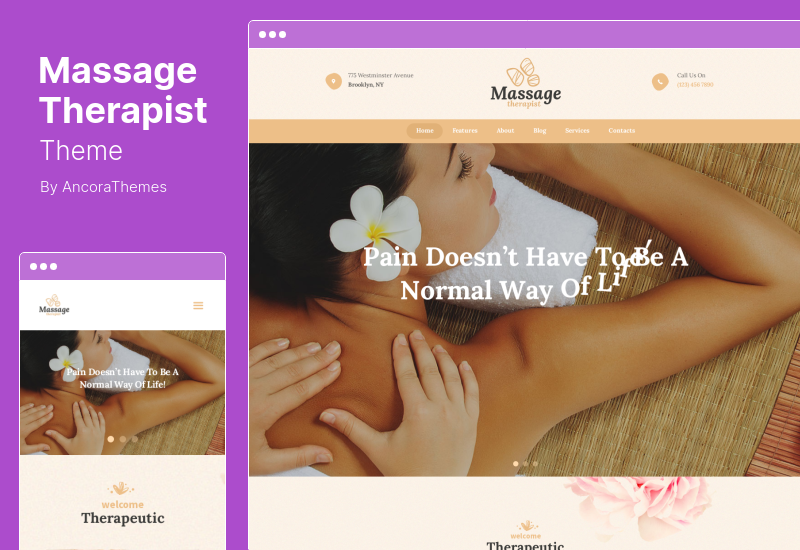 Massage Therapist Theme - Massage Therapist and Spa Salon WordPress Theme