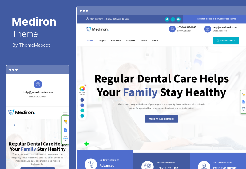 Mediron Theme - Dental Medical WordPress Theme