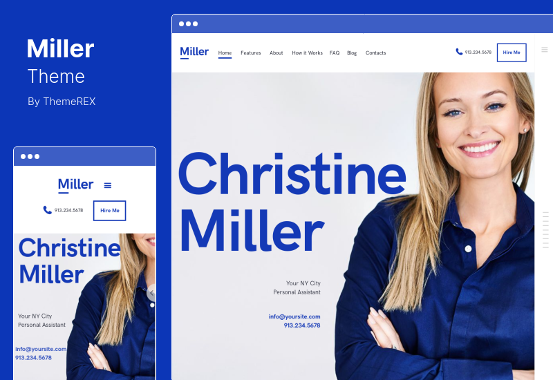 Miller Theme - Personal Assistant  and Administrative Services WordPress Theme