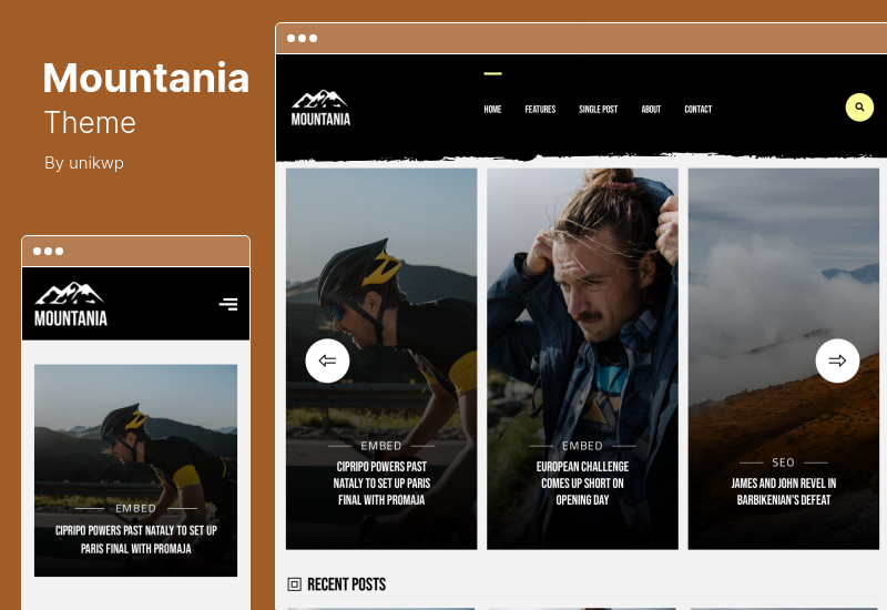 Mountania Theme - Creative Blog WordPress Theme