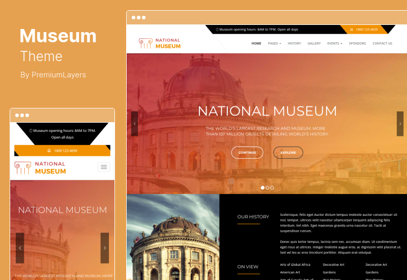 Museum Theme - Responsive WordPress Theme