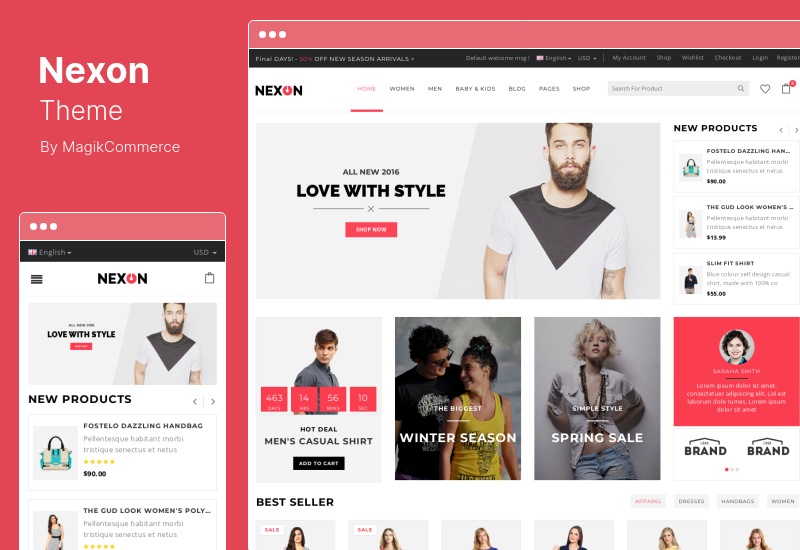 Nexon Theme - Apparel Store Multipurpose Responsive WooCommerce WordPress Theme