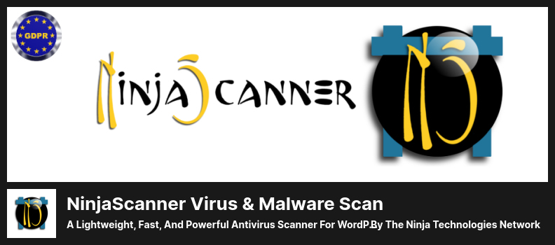NinjaScanner Virus & Malware Scan Plugin - a Lightweight, Fast, and Powerful Antivirus Scanner for WordPress