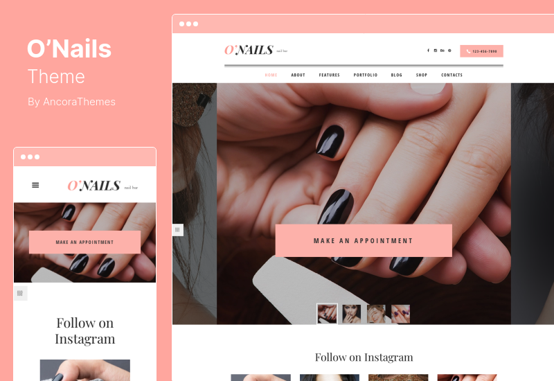 O’Nails Theme - Nail Bar & Beauty Salon Wellness WordPress Theme