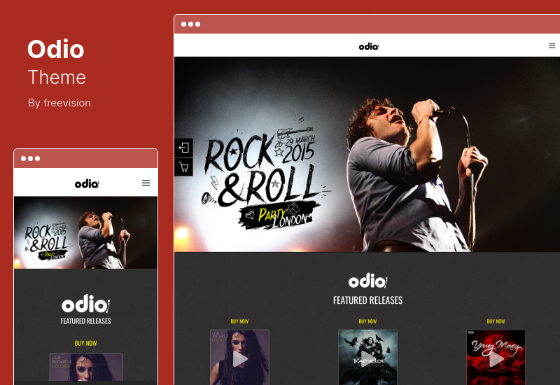 Odio Theme - Music WordPress Theme For Bands, Clubs, Musicians