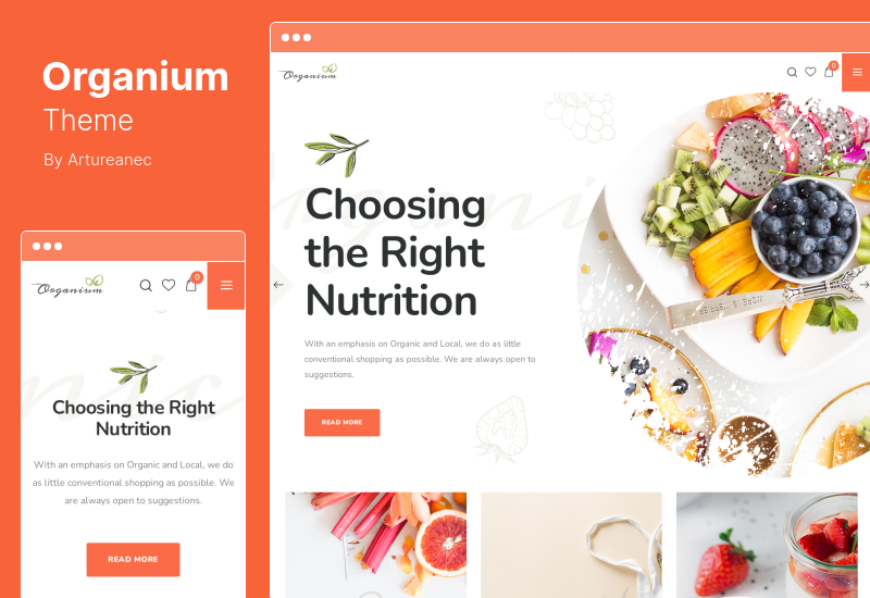 Organium Theme - Organic Food Products WordPress Theme