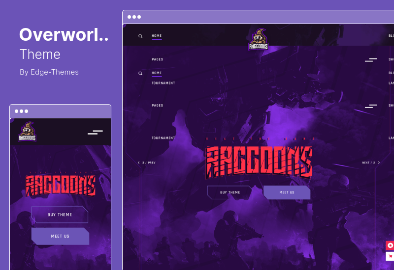 Overworld Theme - eSports Gaming WordPress Theme