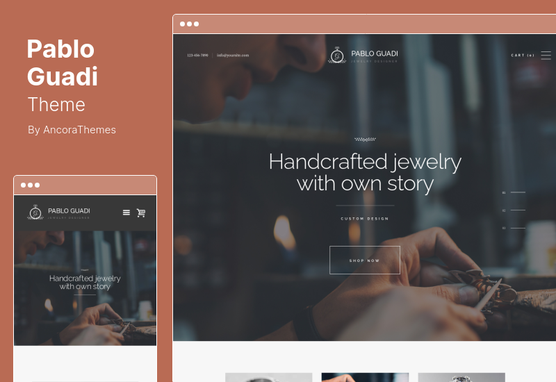 Pablo Guadi Theme - Precious Stones Designer  Handcrafted Jewelry Online Shop WordPress Theme