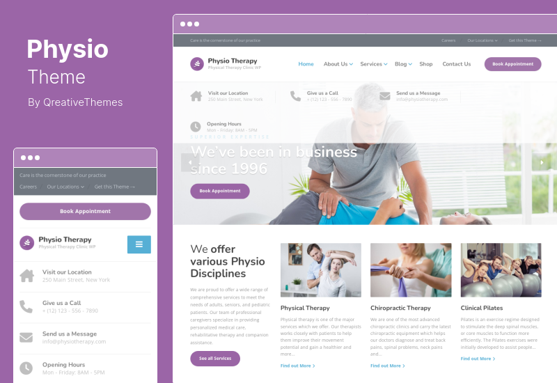 Physio Theme - Physical Therapy Medical Clinic WordPress Theme