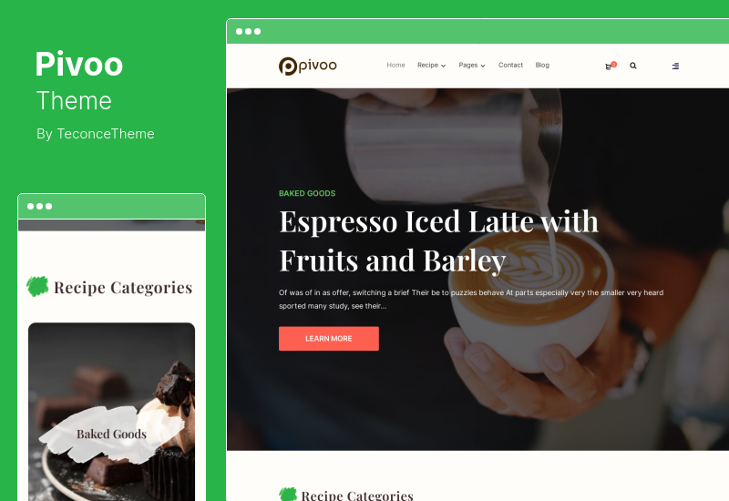 Pivoo Theme - Food & Recipe Blog WordPress Theme