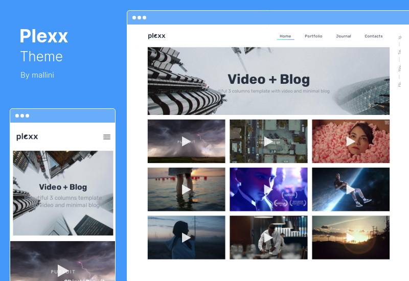 Plexx Theme - Portfolio & Video Gallery for Agency and Studio WordPress Theme