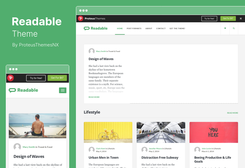 Readable Theme - Blogging WordPress Theme Focused on Readability