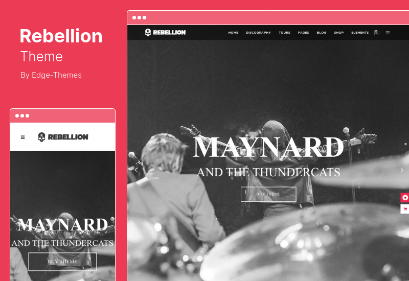 Rebellion Theme - WordPress Theme for Music Bands  Record Labels