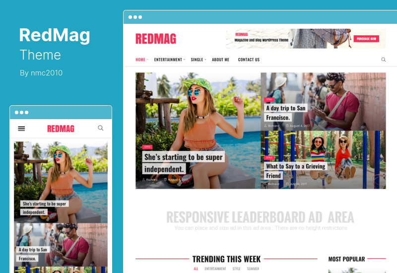 RedMag Theme - AdSense Optimized  Entertainment New WordPresss Theme