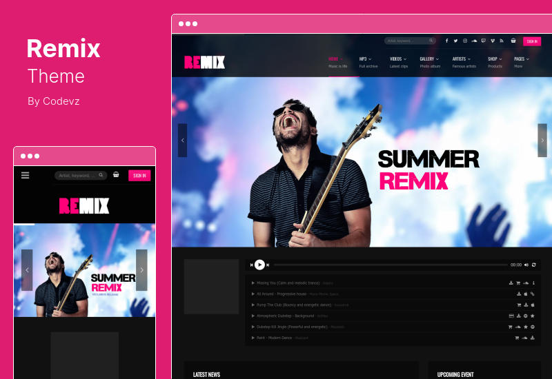 Remix Theme - Music WordPress Theme