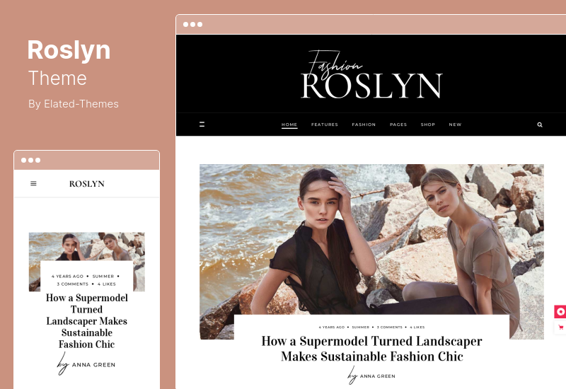 Roslyn Theme - Blogger & Fashion Magazine WordPress Theme