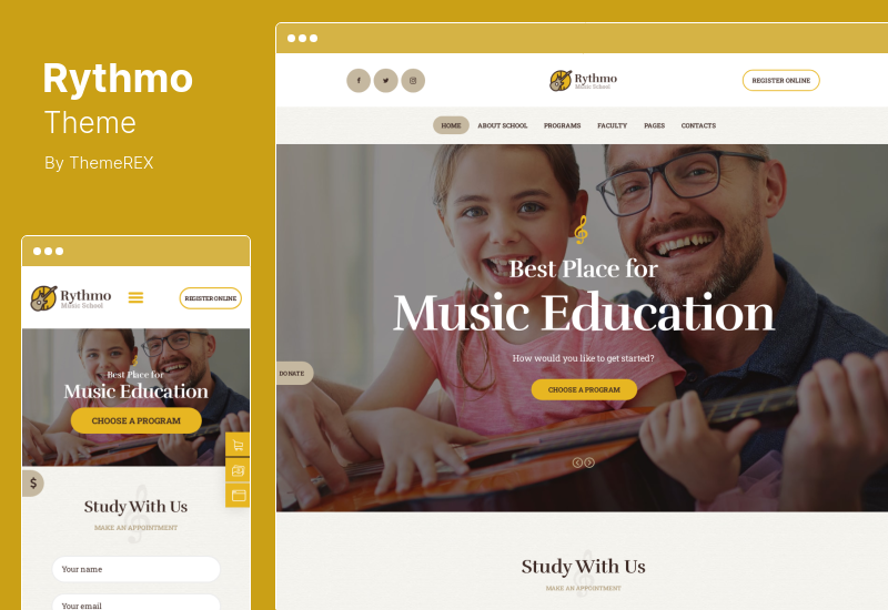 Rythmo Theme - Arts & Music School WordPress Theme