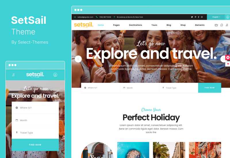 SetSail Theme - Travel Agency WordPress Theme