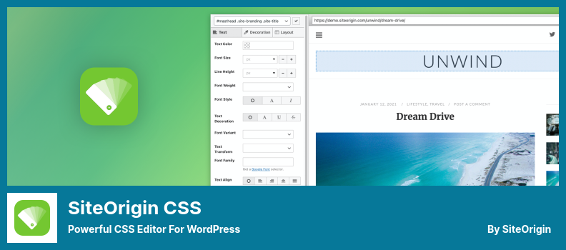 SiteOrigin CSS Plugin - Powerful CSS Editor for WordPress