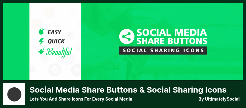 Social Media Share Buttons & Social Sharing Icons Plugin - Lets You Add Share Icons for Every Social Media