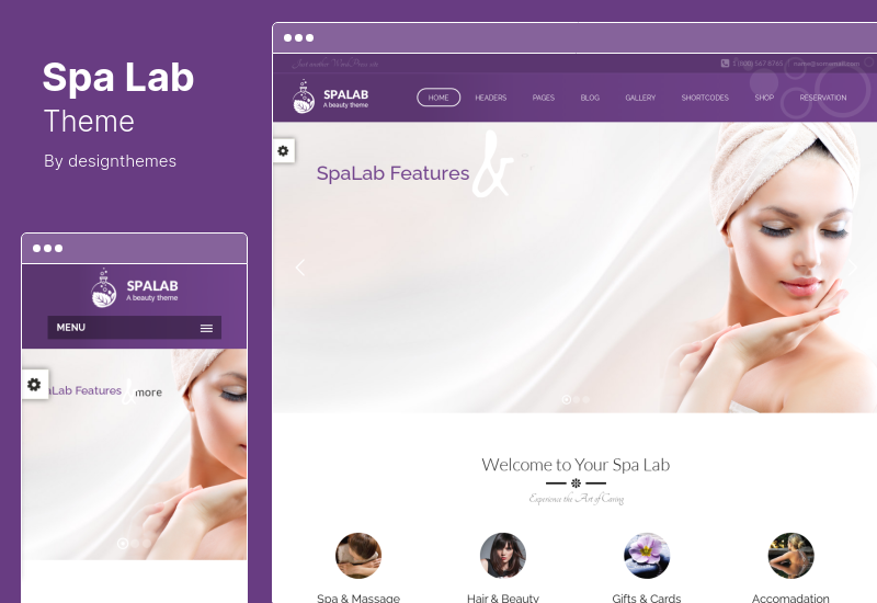 Spa Lab Theme - Beauty Salon WordPress Theme