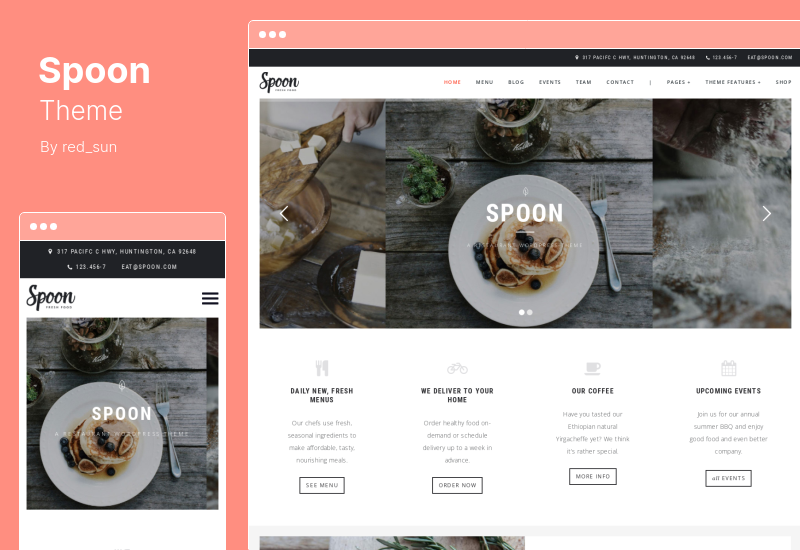 Spoon Theme - a Premium Responsive Restaurant WordPress Theme