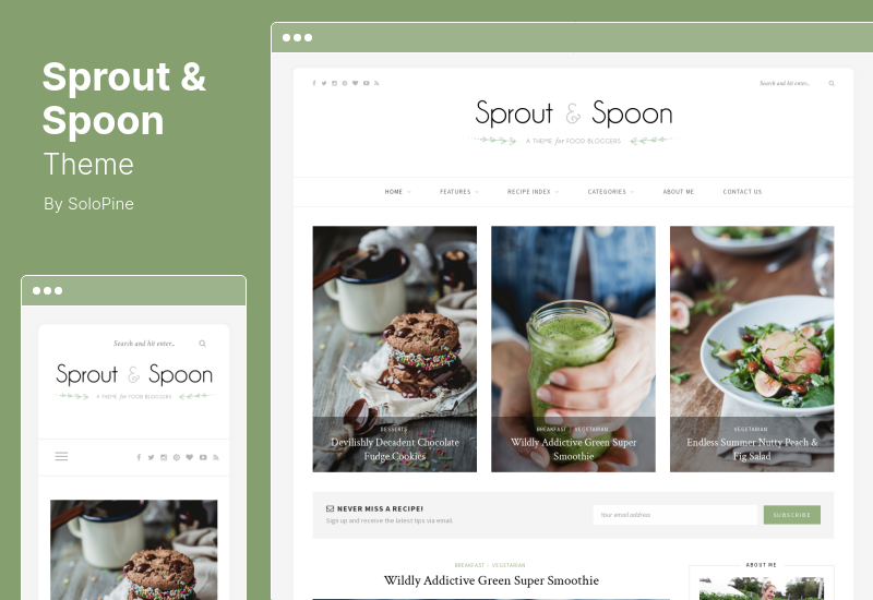 Sprout & Spoon Theme - Food Blog WordPress Theme